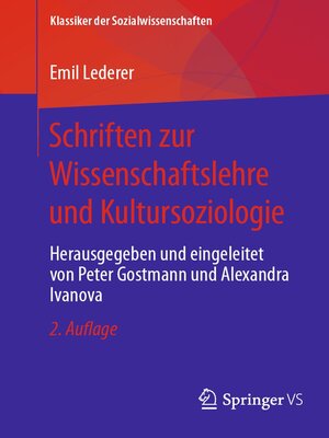 cover image of Schriften zur Wissenschaftslehre und Kultursoziologie